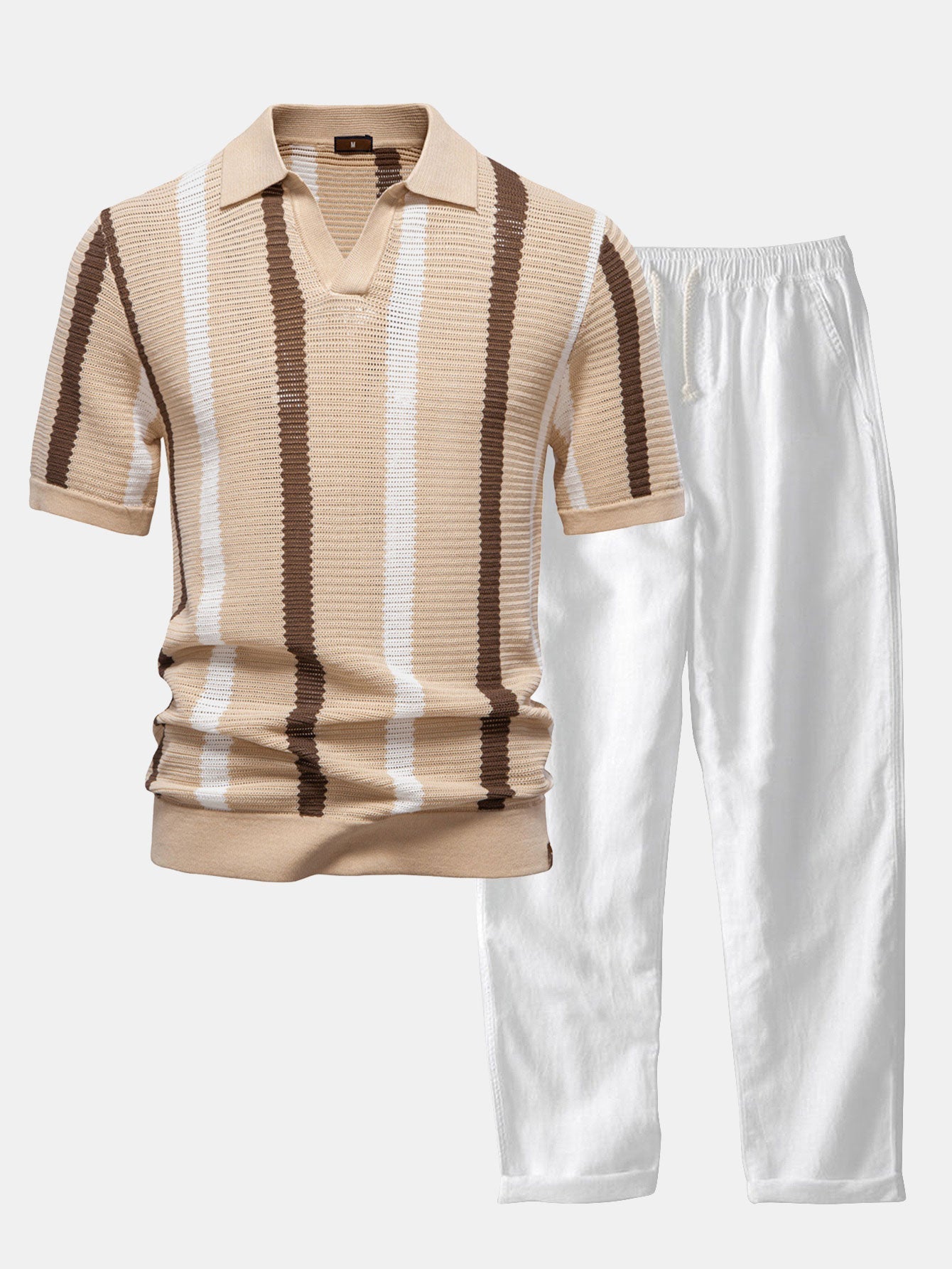 marron clair & blanc / XXL