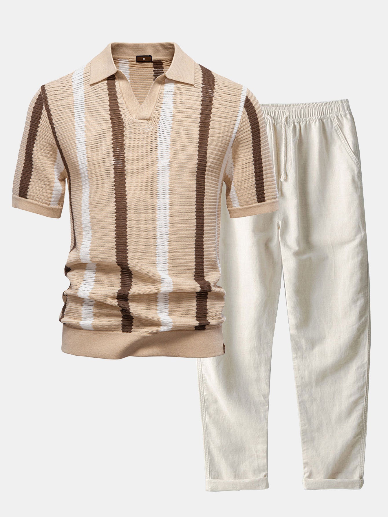 marron clair & beige / XXL