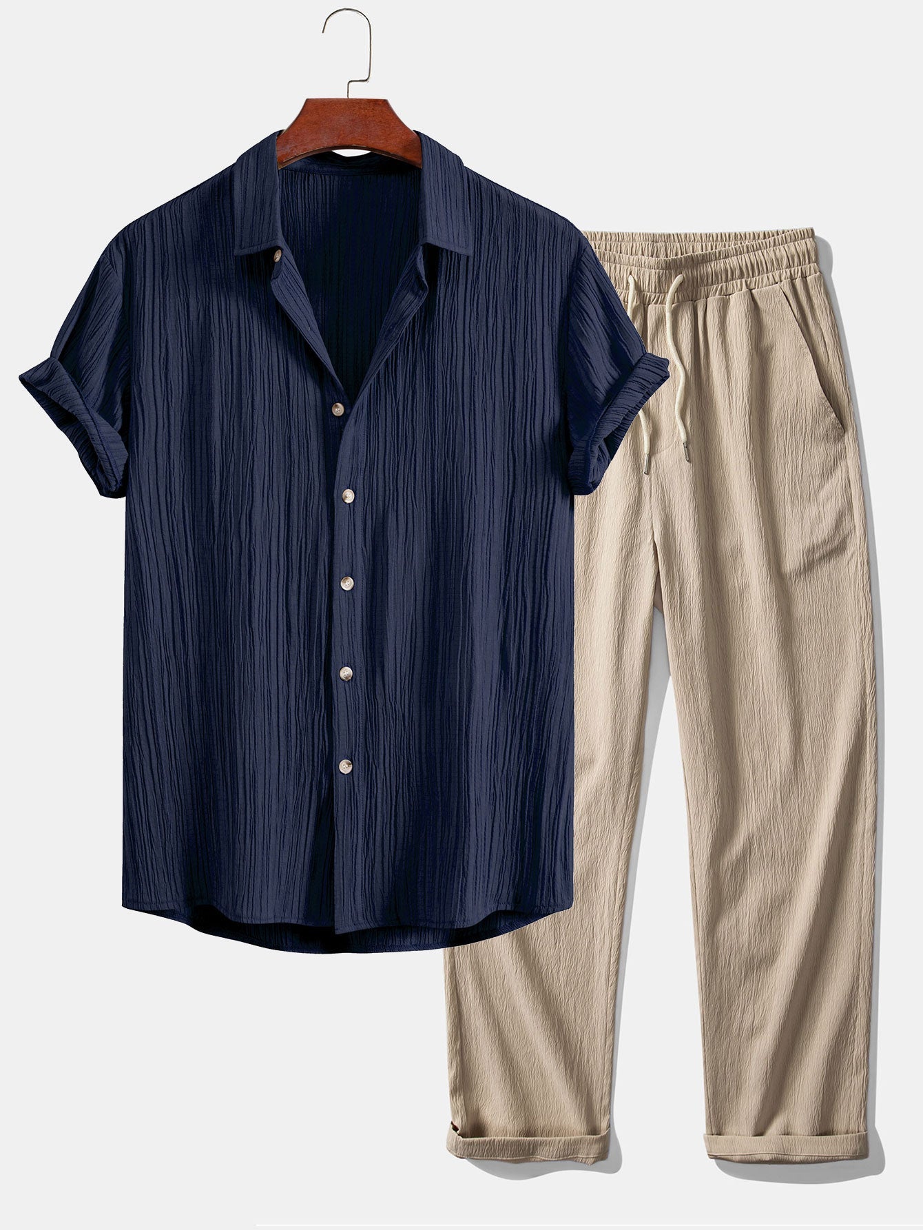 bleu marine & marron / XXL